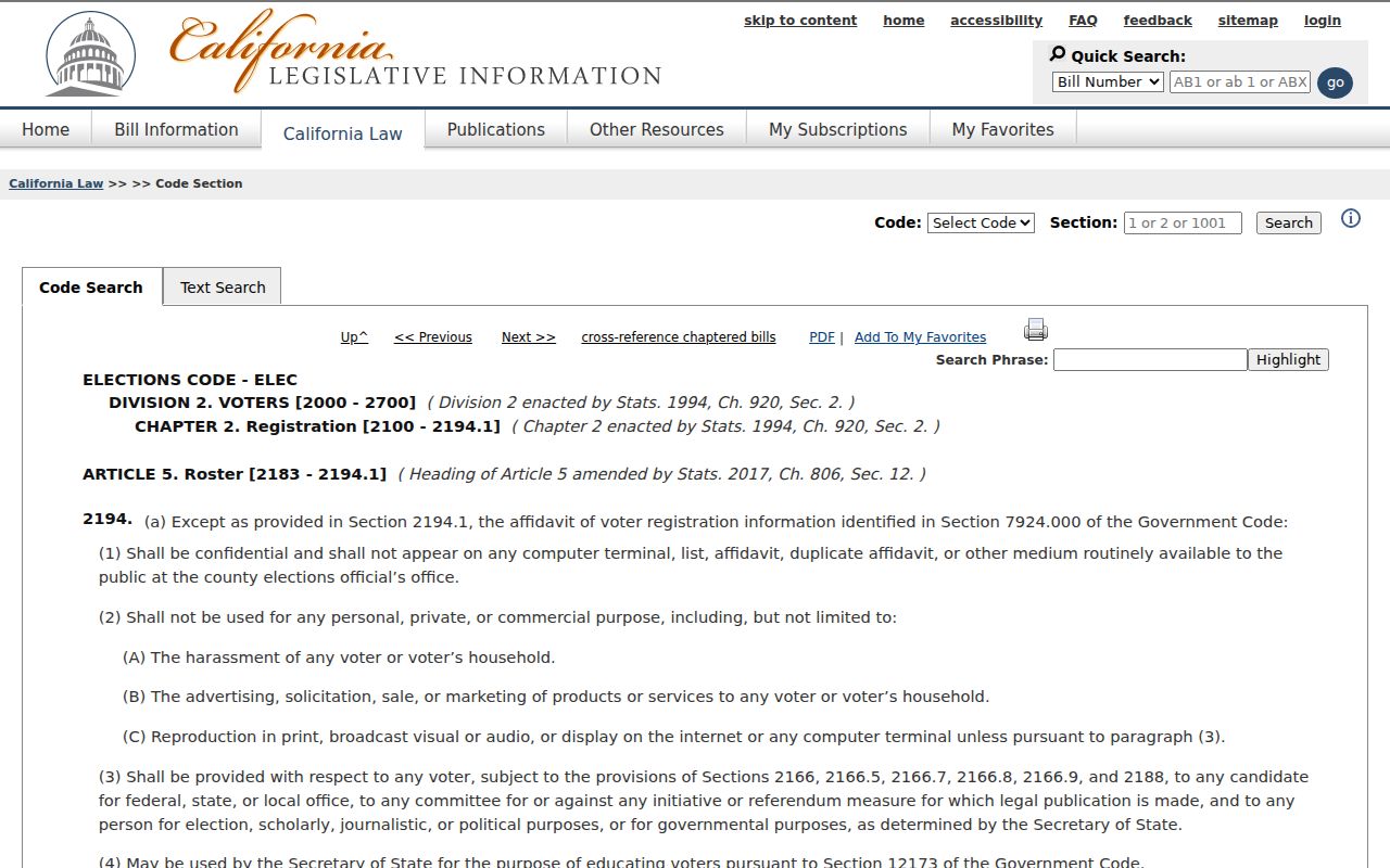 West Sacramento previous residents research reference to voter information limits