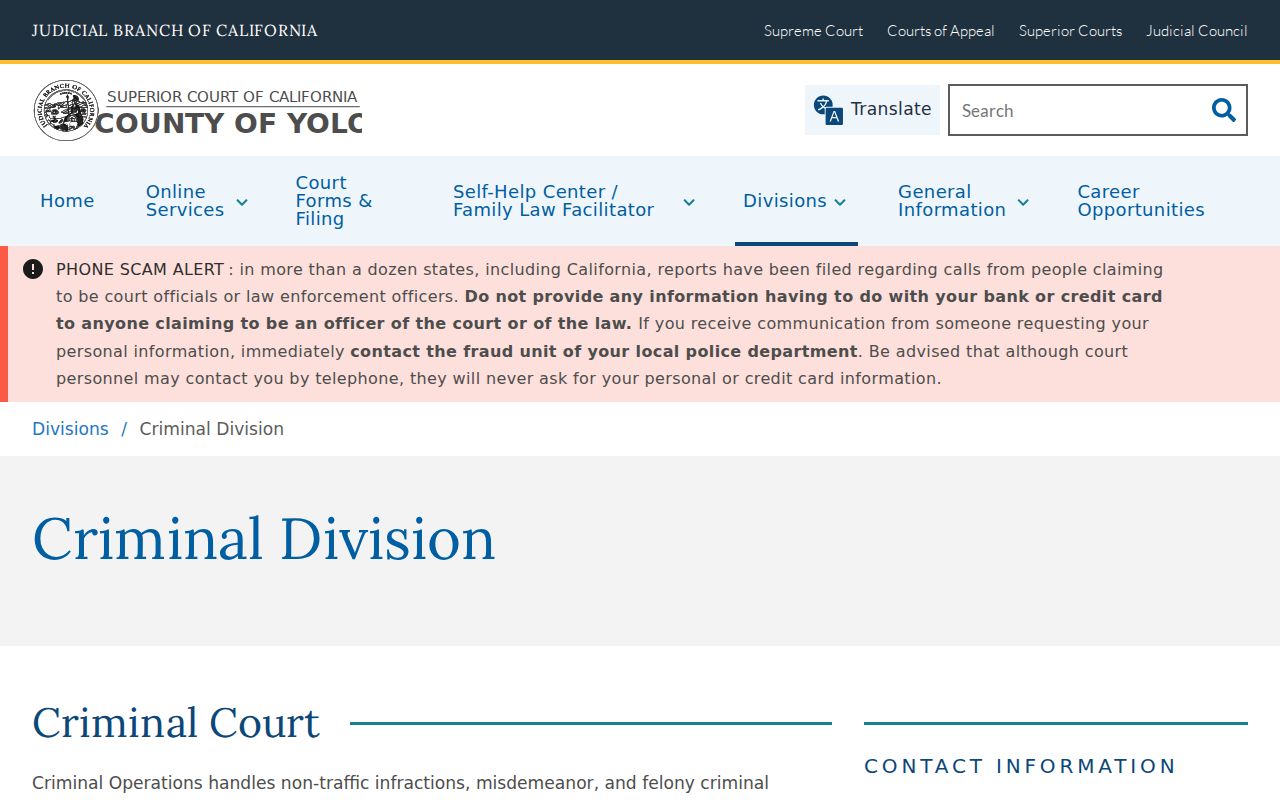West Sacramento resident lookup reference to Yolo criminal court records
