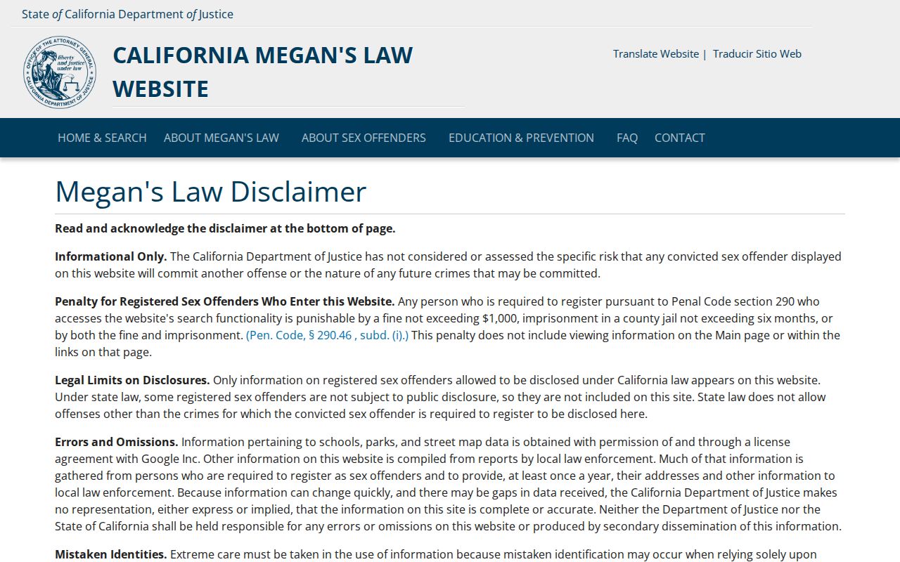 West Sacramento ZIP code directory reference to California Megan's Law search